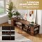 Wooden TV Stand with 8 Open Shelves for TVs up to 65 Inch Flat Screen